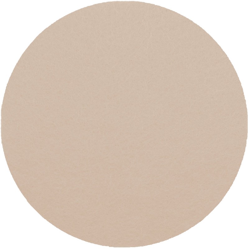 Filzuntersetzer rund Ø 20 cm in Beige