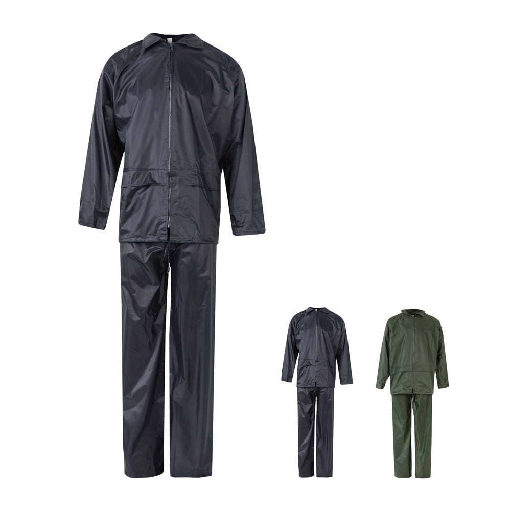 Regenanzug (225g/m²), zweiteilig aus Polyester (100%) mit PVC-Beschichtung | VL Sedna – Blau, Ansicht 5