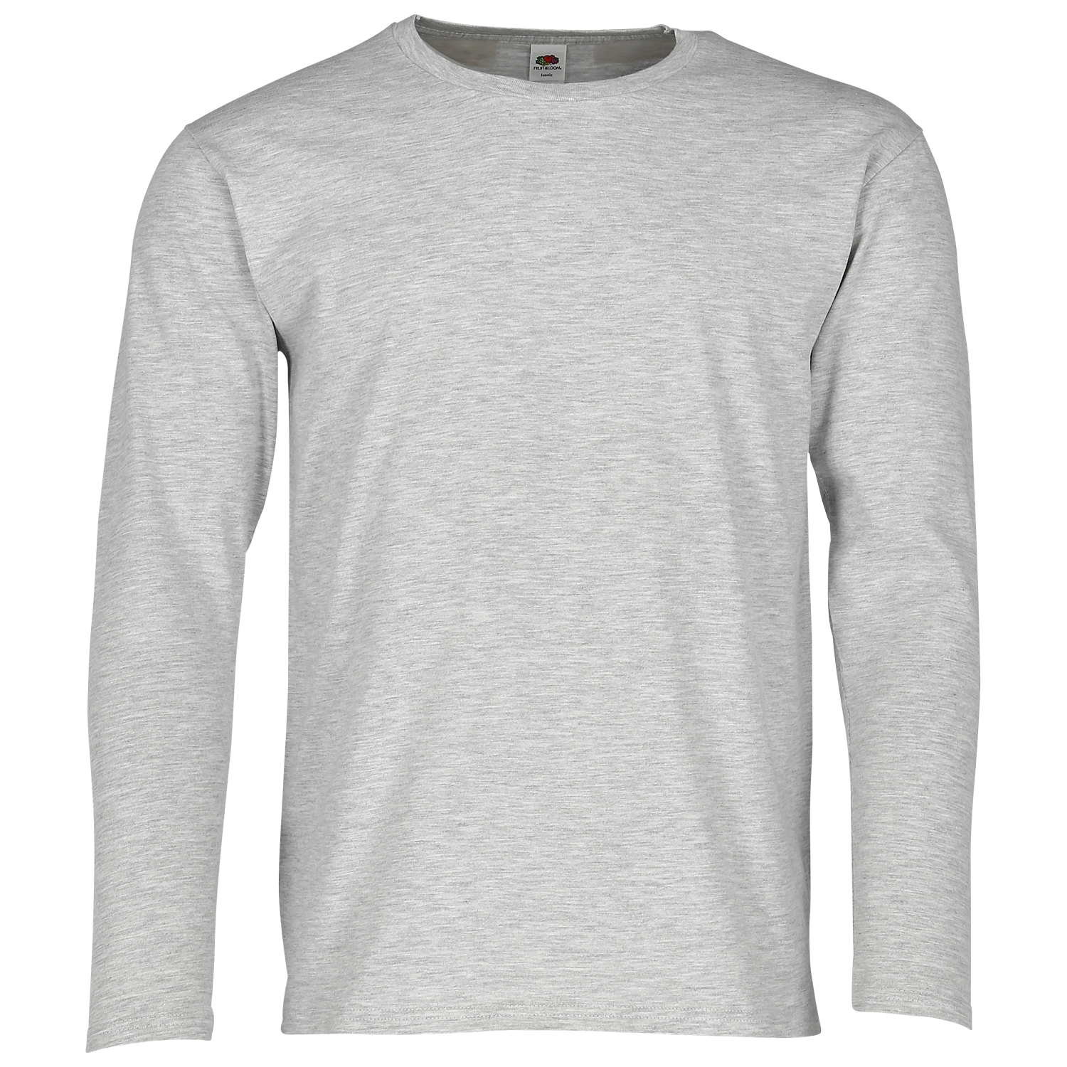 Fruit of the Loom Iconic 150 Classic Langarm T-Shirt in Graumeliert