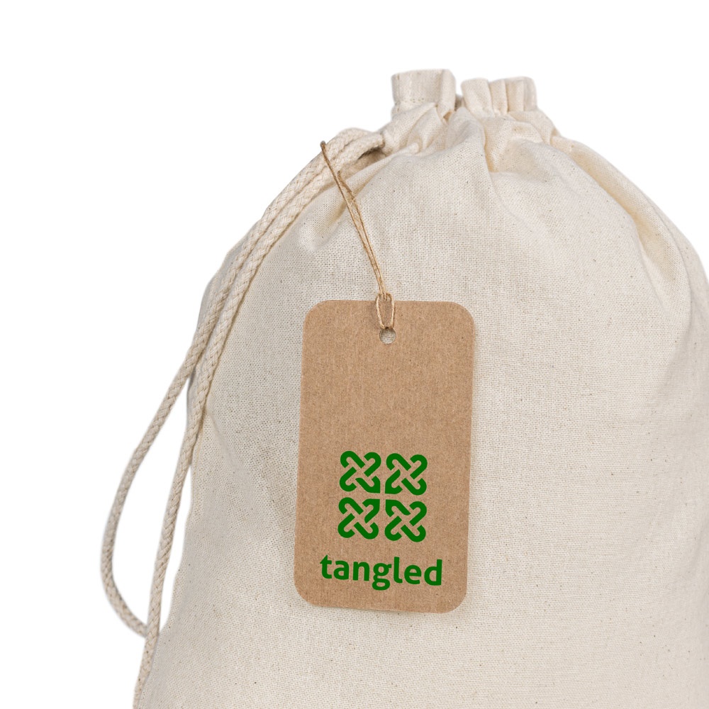 Rechteckiges Etikett aus 100% Recyclingpapier (700 g/m²) | Label Rectangular – Natur, Ansicht 3