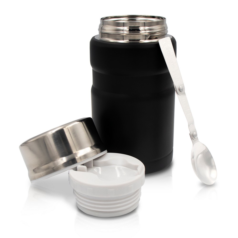 Air Gifts Thermobehälter 650 ml, Klapplöffel | Jonathan in Schwarz, Ansicht 5