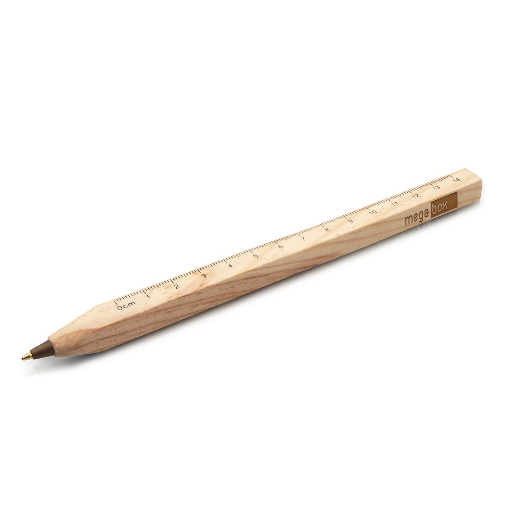 Kugelschreiber aus Holz mit quadratischem Schaftquerschnitt | Arisoa in Neutral