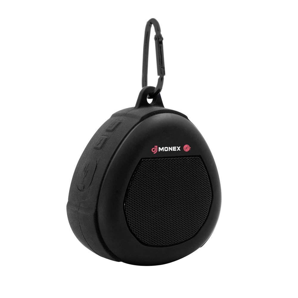Kabelloser Lautsprecher 5W Air Gifts mit Karabinerhaken | Justice in Schwarz, Ansicht 5