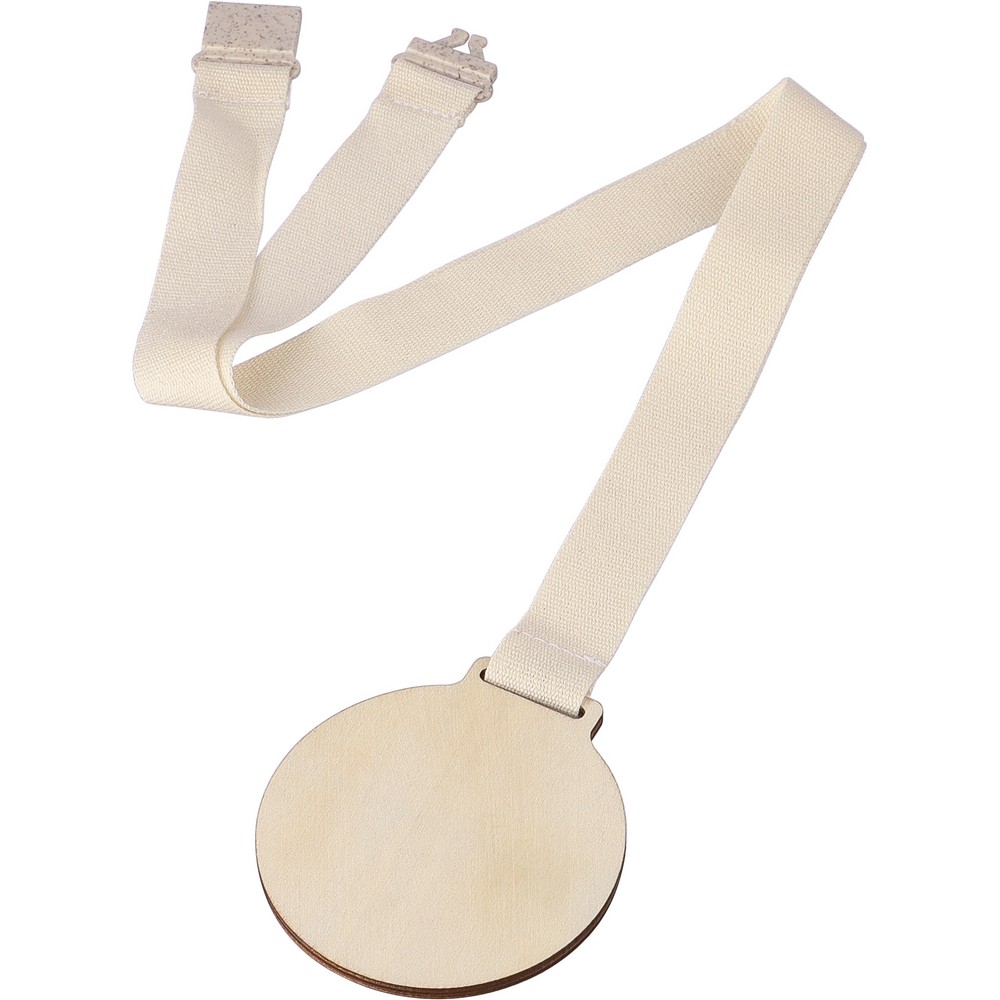 Medaille aus Holz in Braun, Ansicht 2