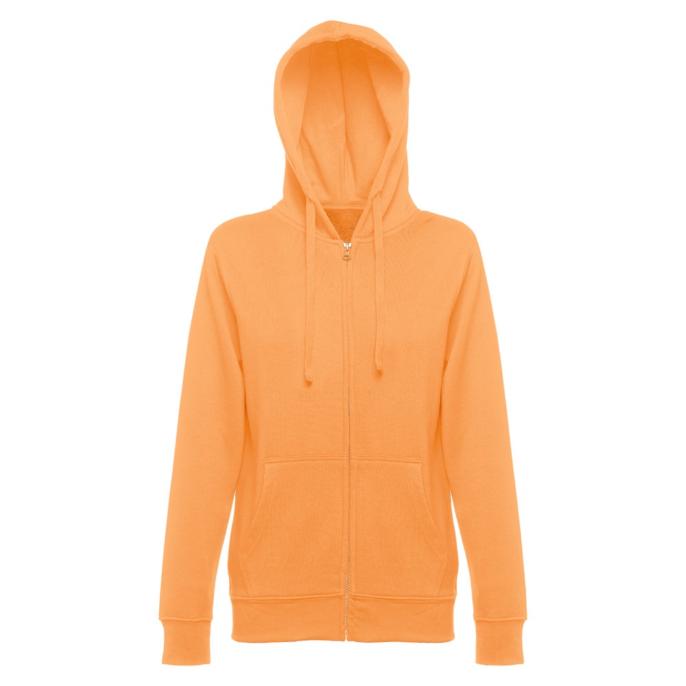 Sweatshirt für Frauen aus Baumwolle und Polyester | THC Amsterdam Women – Korallenorange, Ansicht 4