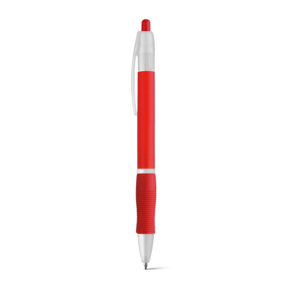 Kugelschreiber aus ABS mit Gummigriff | Slim Bk – Rot