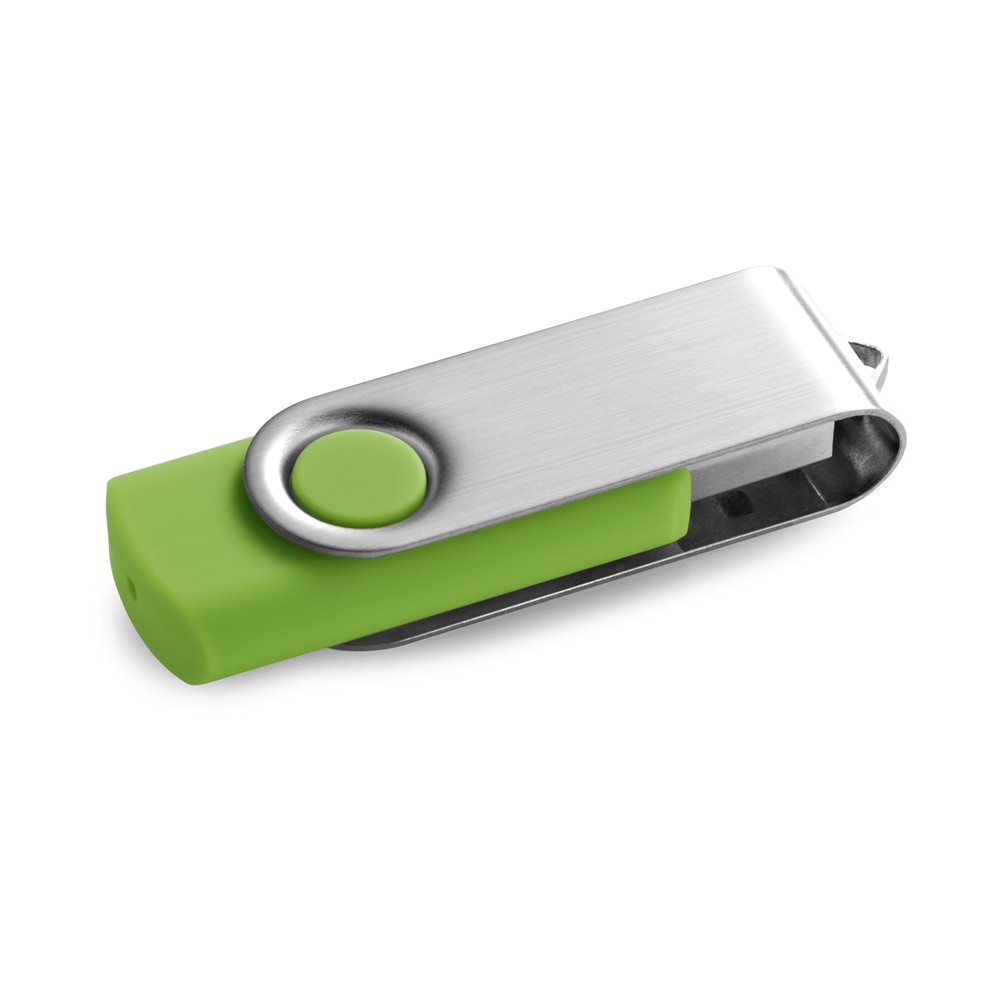 USB-Stick mit Metallclip 16 GB | Claudius 16GB – Hellgrün