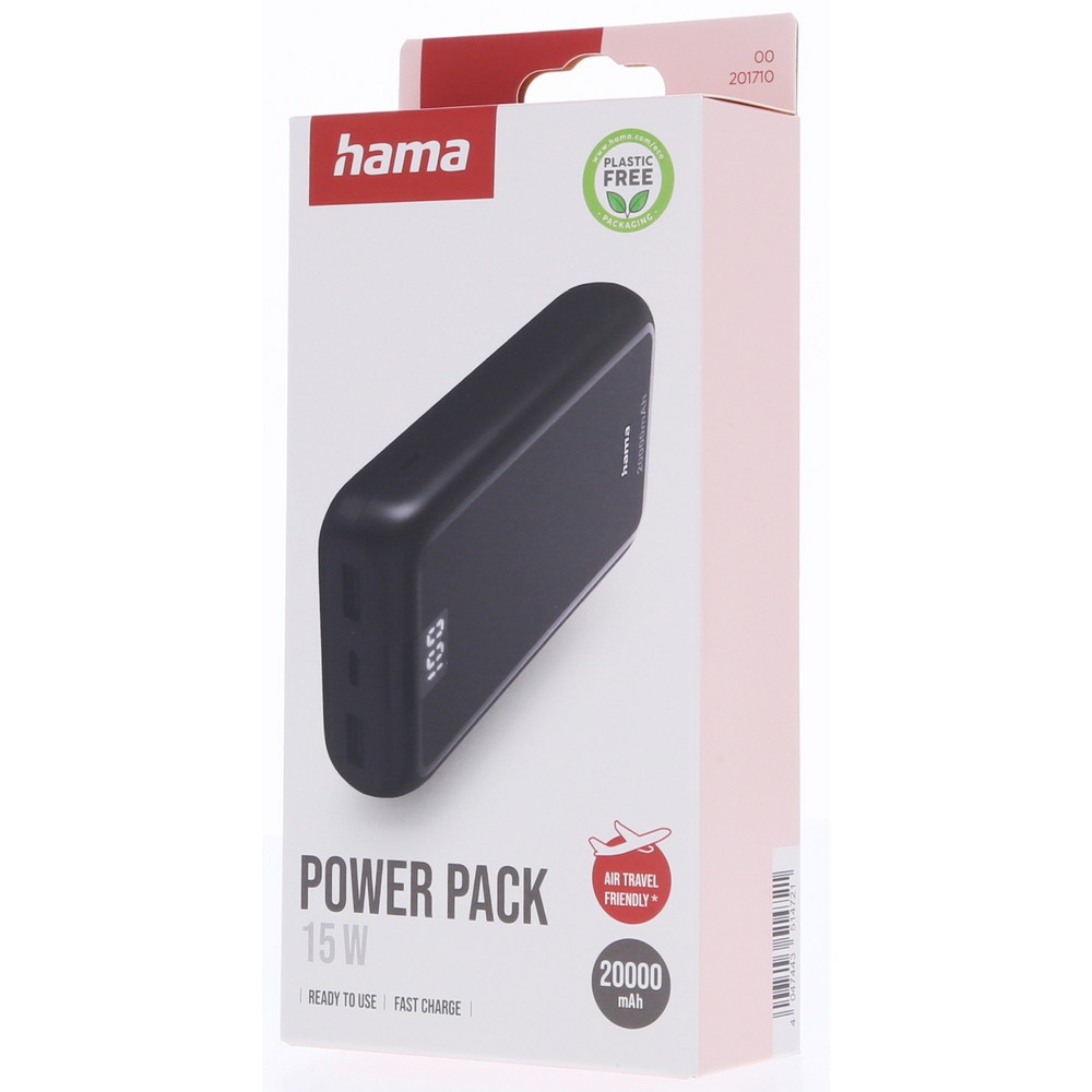 Powerbank 20000 mAh Hama Power Pack Performance in Schwarz, Ansicht 10