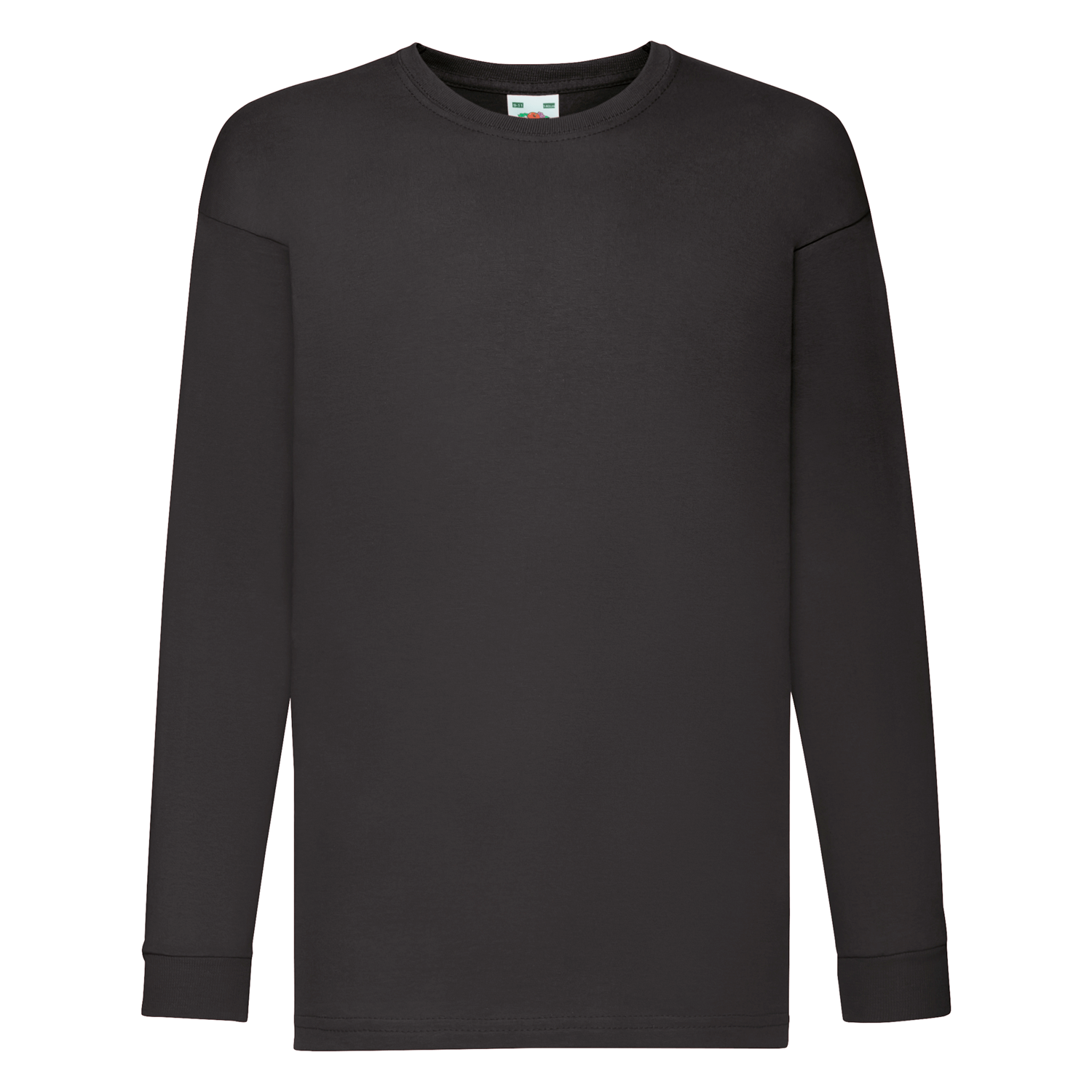 Fruit of the Loom Kinder Valueweight Long Sleeve T-Shirt in Schwarz