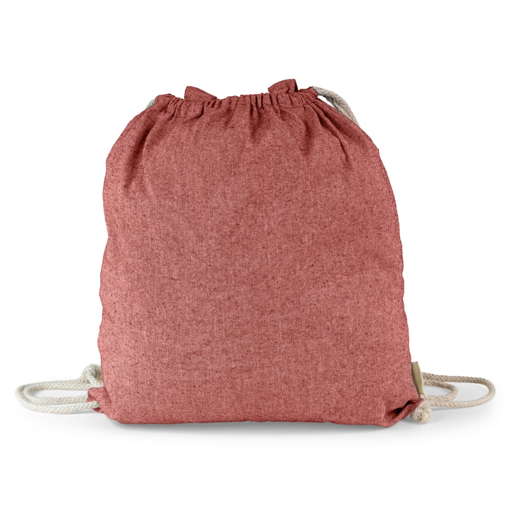 Baumwolltasche 2 in 1, Beutel mit Kordel, Einkaufstasche | Gondulfo in Rot, Ansicht 4
