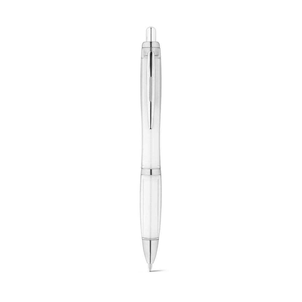 Recyceltes PET (100% rPET)-Kugelschreiber mit Metallclip | Swing Rpet – Weiß, Ansicht 2