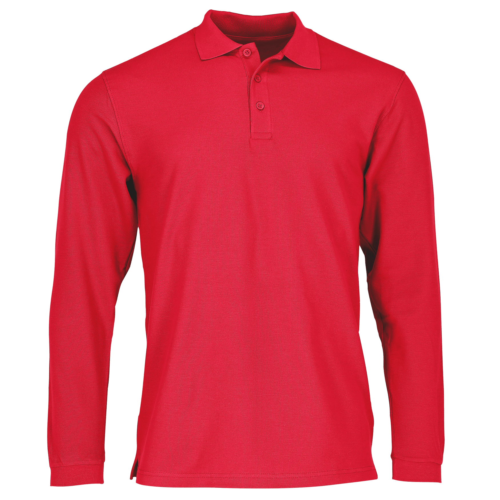 Fruit of the Loom Premium Langarm Polo in Rot