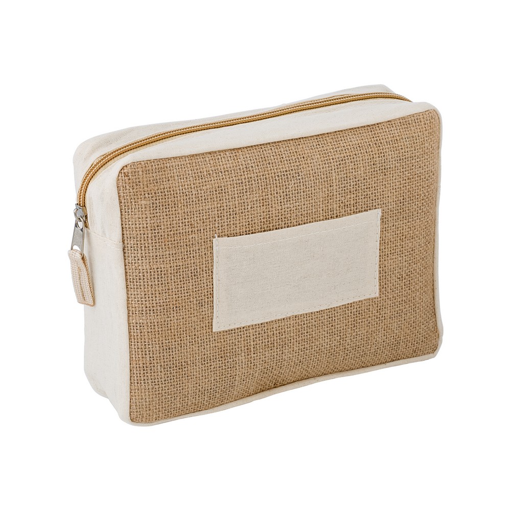 Kosmetiktasche aus Jute in Braun