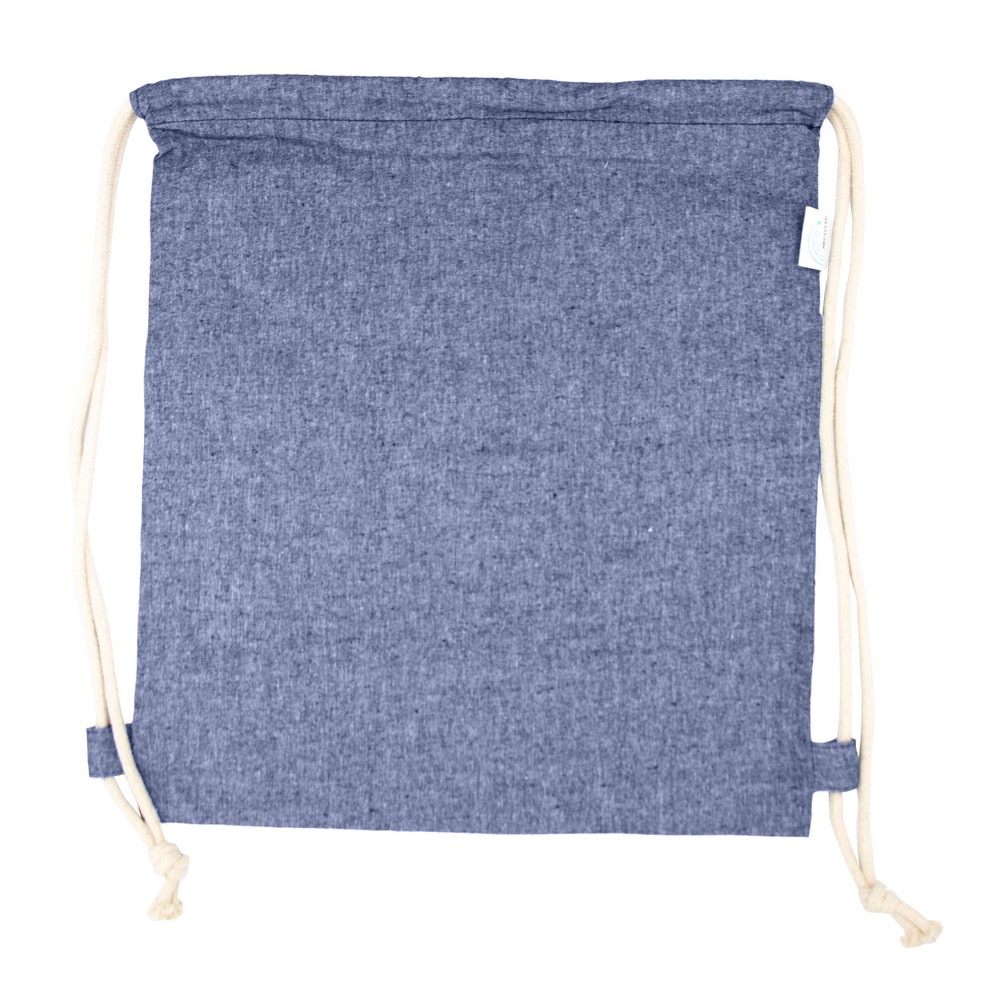 B'RIGHT Kordelzugbeutel aus recycelter Baumwolle und recyceltem Polyester | Jose in Blau, Ansicht 6