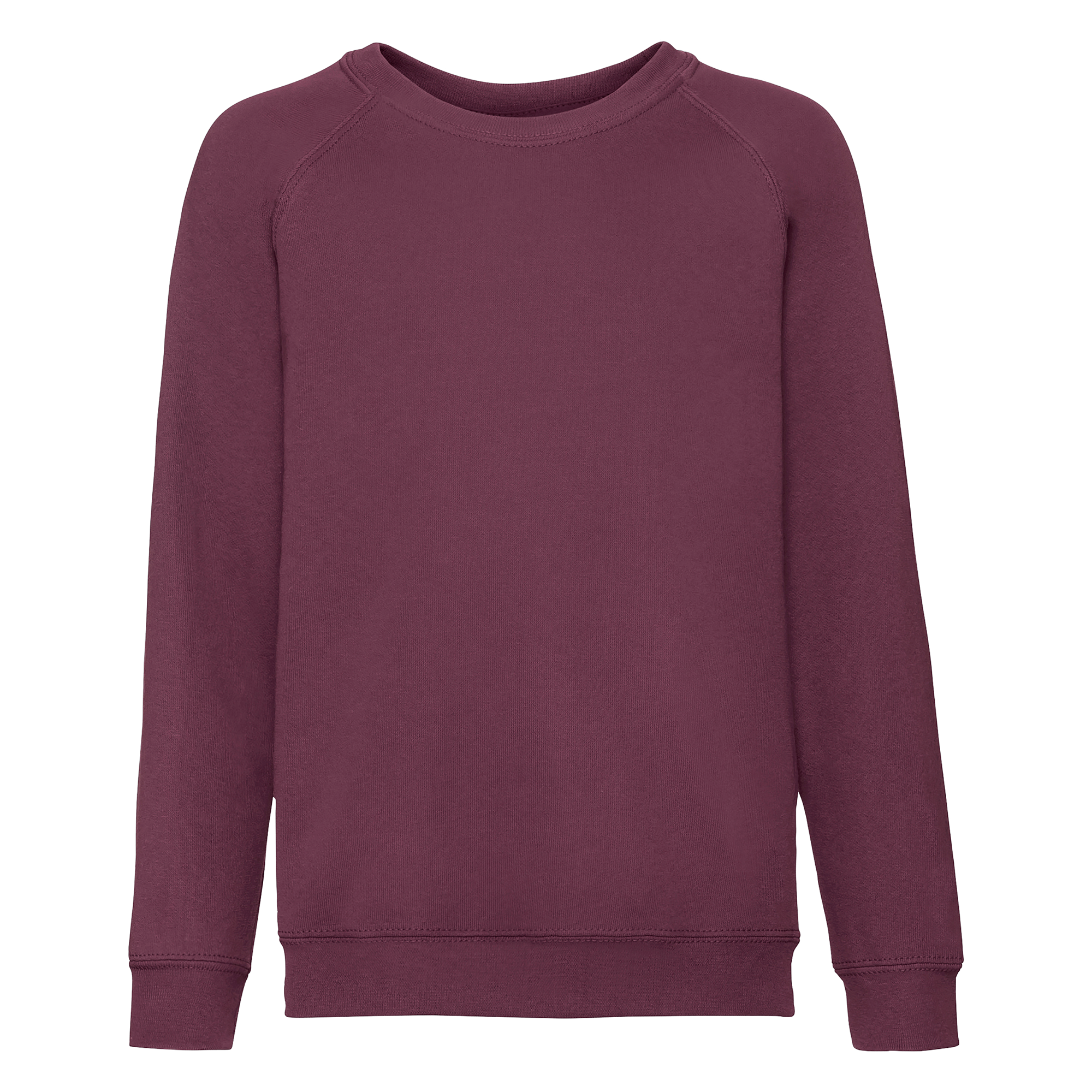 Fruit of the Loom Kinder Classic Raglan Sweat in Burgund