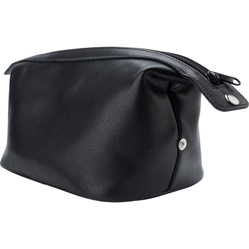 Kosmetiktasche aus Leder in Schwarz, Ansicht 3