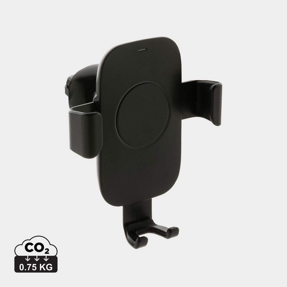 10W Wireless Charging Autohalter aus RCS Plastik in Schwarz, Ansicht 9