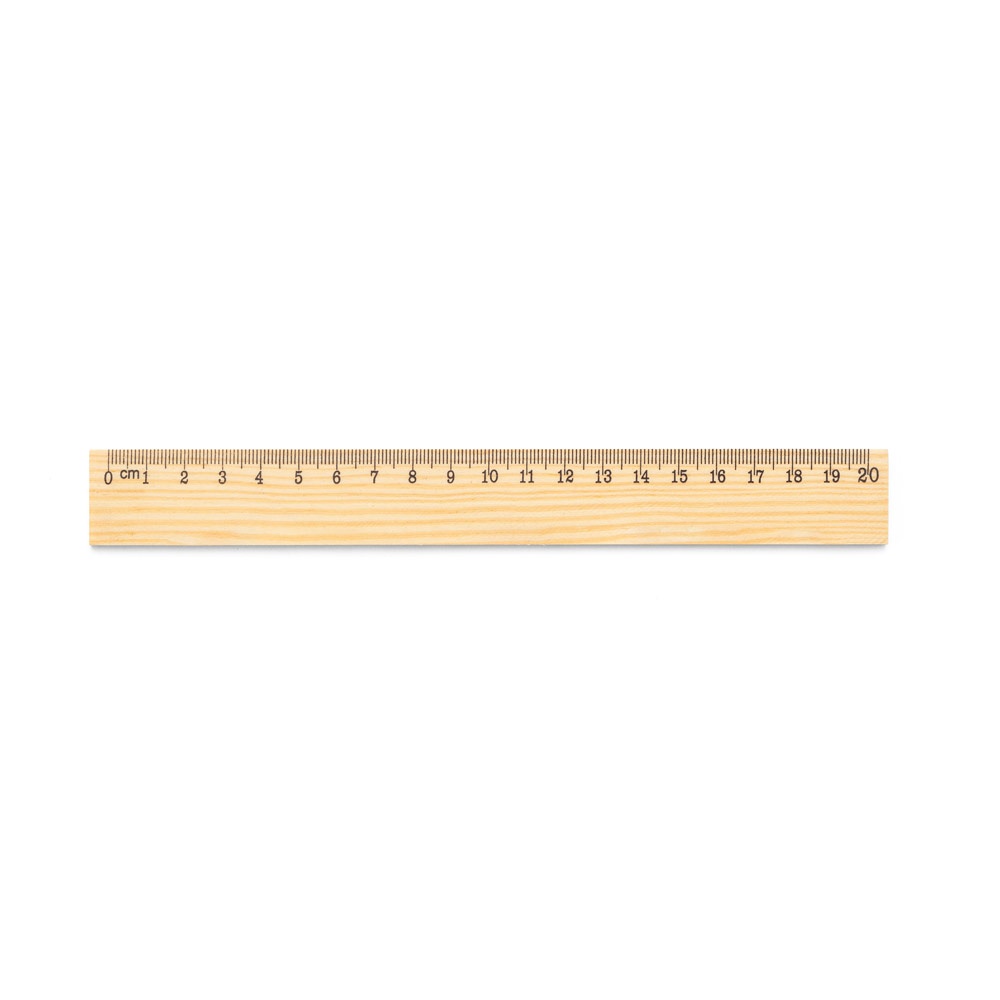 Lineal aus Kiefernholz mit 20 cm Skala | Wesley 20 – Naturhell