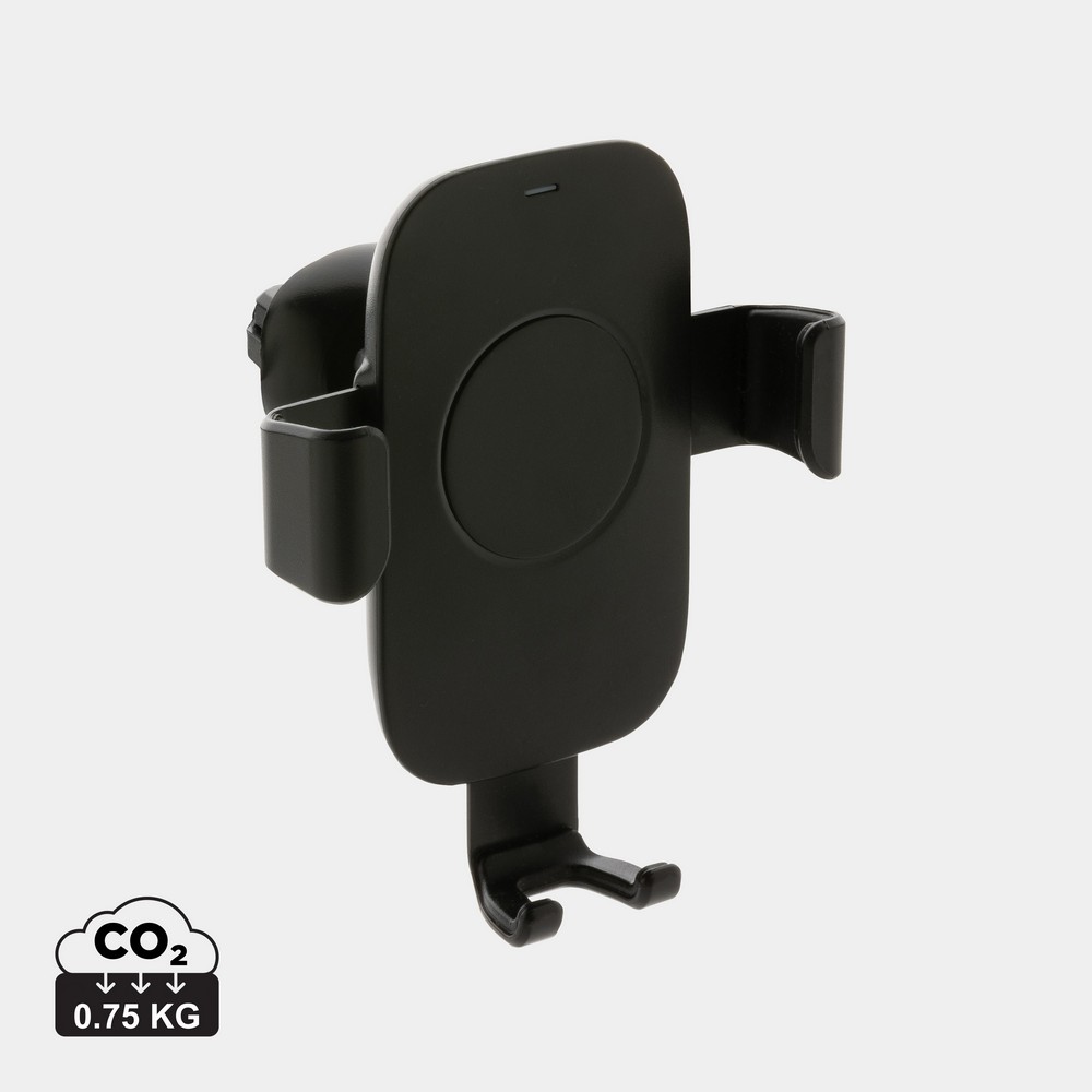 10W Wireless Charging Autohalter aus RCS Plastik in Schwarz, Ansicht 8