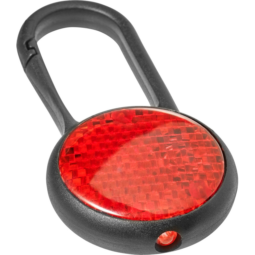 Sicherheitslicht mit Karabiner in Rot