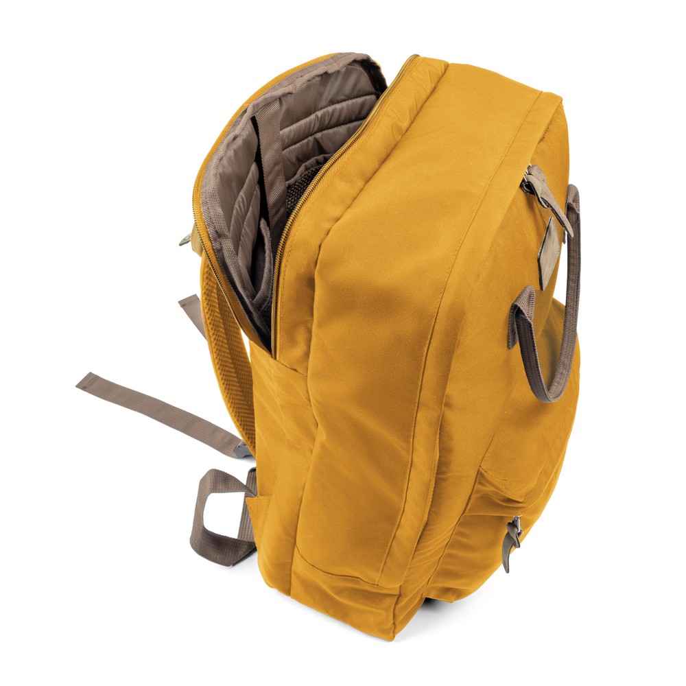 B'RIGHT Laptop-Rucksack 15,6", aus RPET | Finlay in Gelb, Ansicht 3