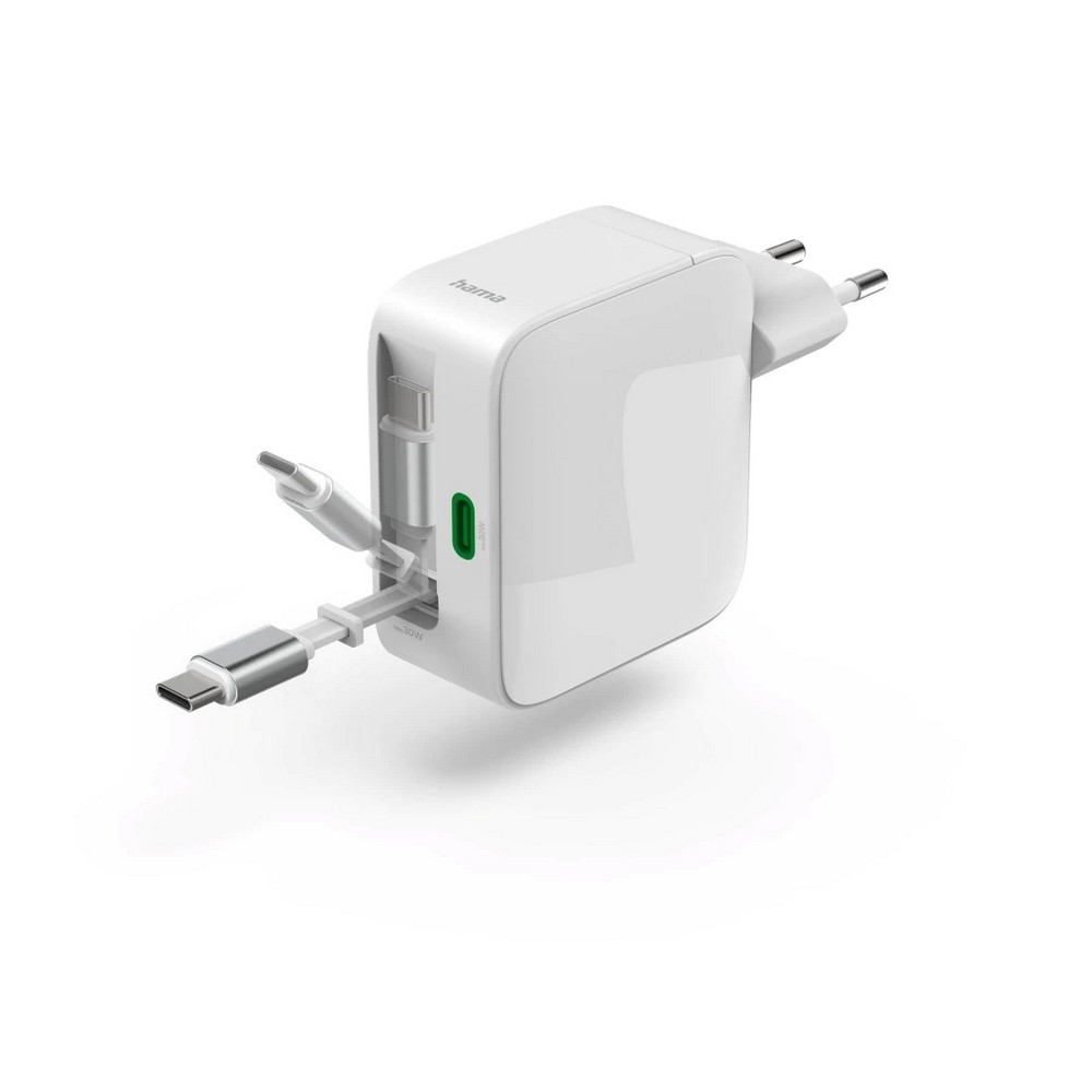 Steckdosen-Ladegerät 65W mit ausziehbarem Kabel, Hama in Weiß, Ansicht 6