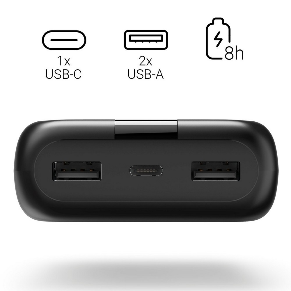 Powerbank 20000 mAh Hama Power Pack Performance in Schwarz, Ansicht 9