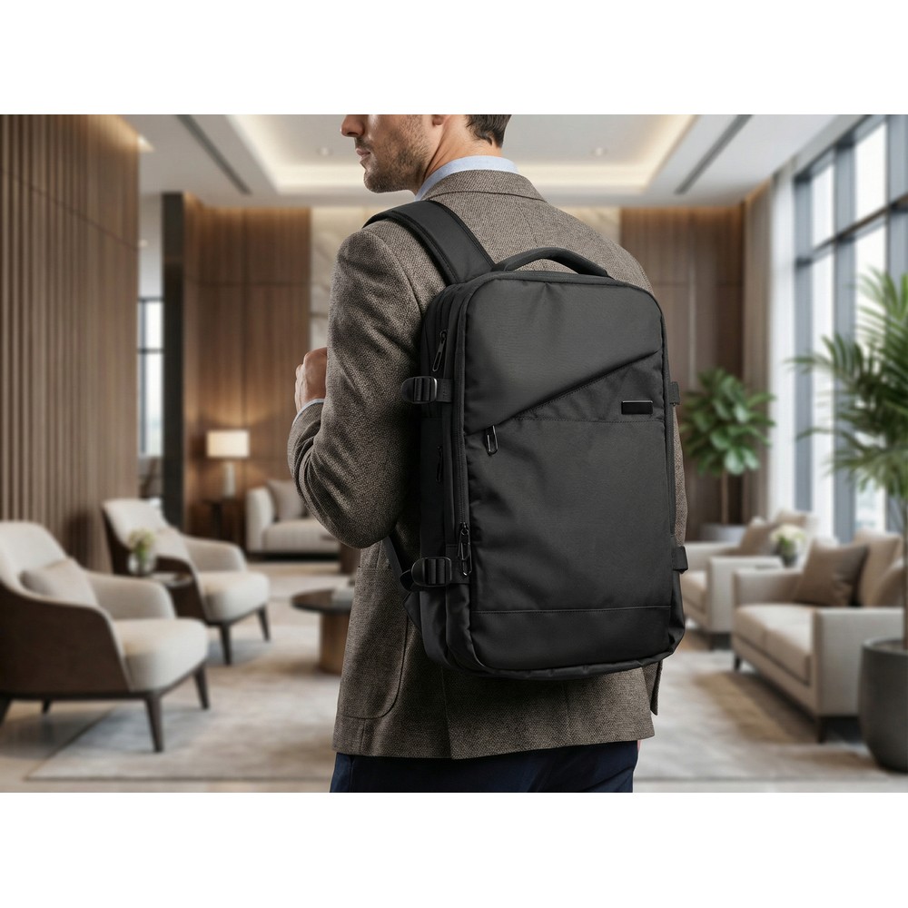Expandierbarer Rucksack Exclusive Collection | Aicha in Schwarz, Ansicht 2