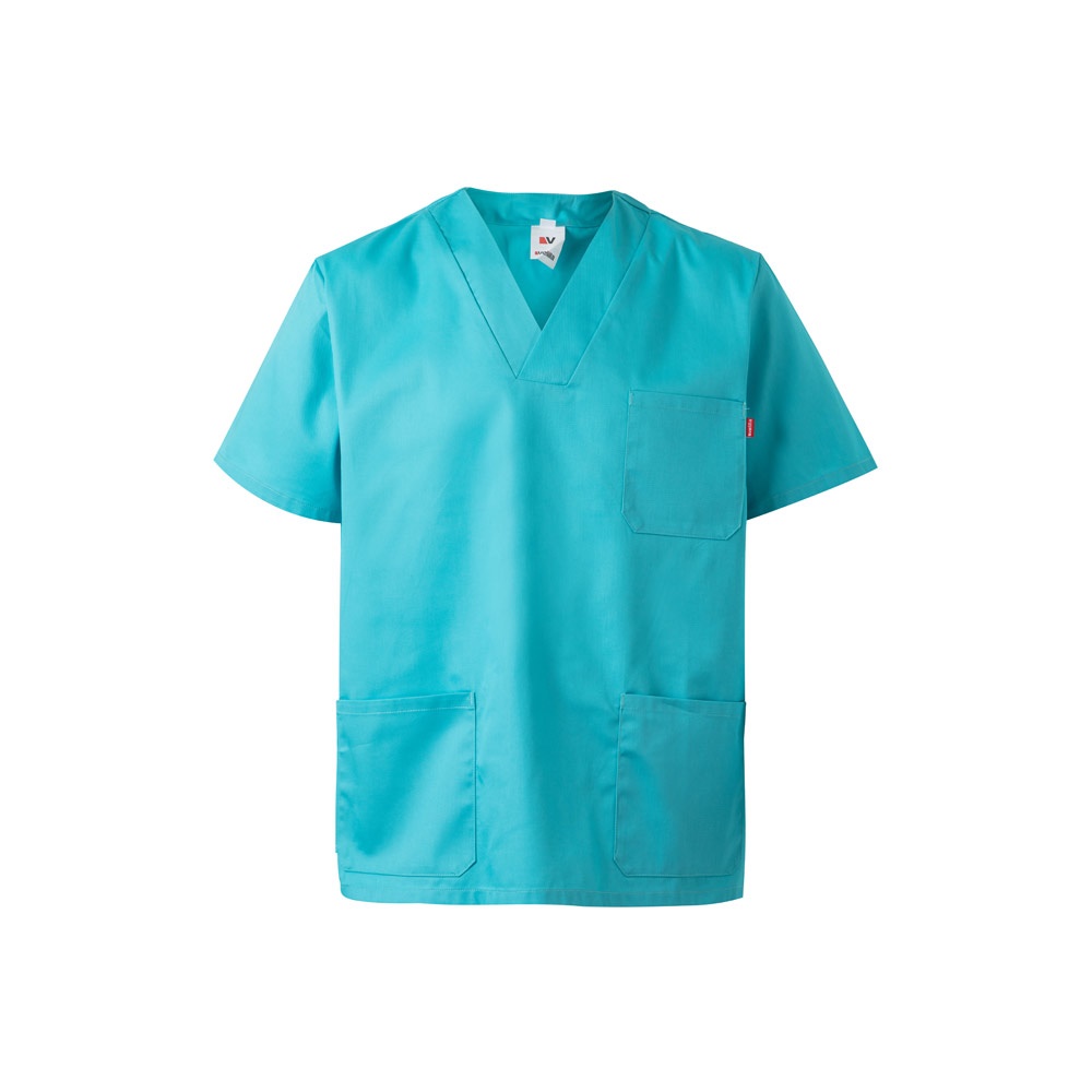 Tunika aus Twill (190g/m²) mit kurzen Ärmeln, aus Polyester (65%) und Baumwolle (35%) | VL Illapa – Türkis