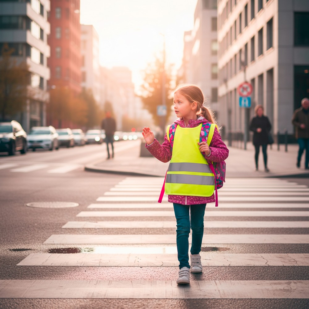Reflektierende Kinderwarnweste | Nestana in Gelb, Ansicht 10