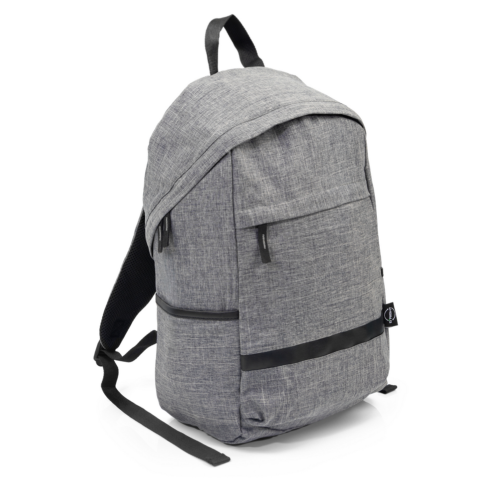 B'RIGHT Rucksack mit Fach für Laptop 15,6", aus RPET | Reggie in Grau, Ansicht 3