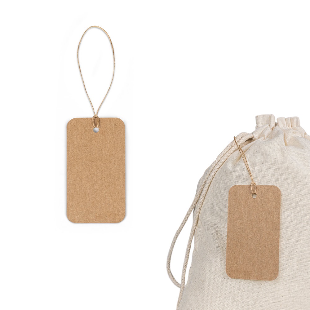 Rechteckiges Etikett aus 100% Recyclingpapier (700 g/m²) | Label Rectangular – Natur, Ansicht 4
