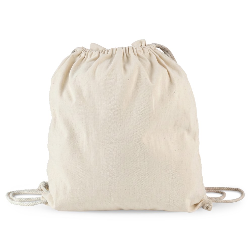 Baumwolltasche 2 in 1, Beutel mit Kordel, Einkaufstasche | Gondulfo in Beige, Ansicht 3