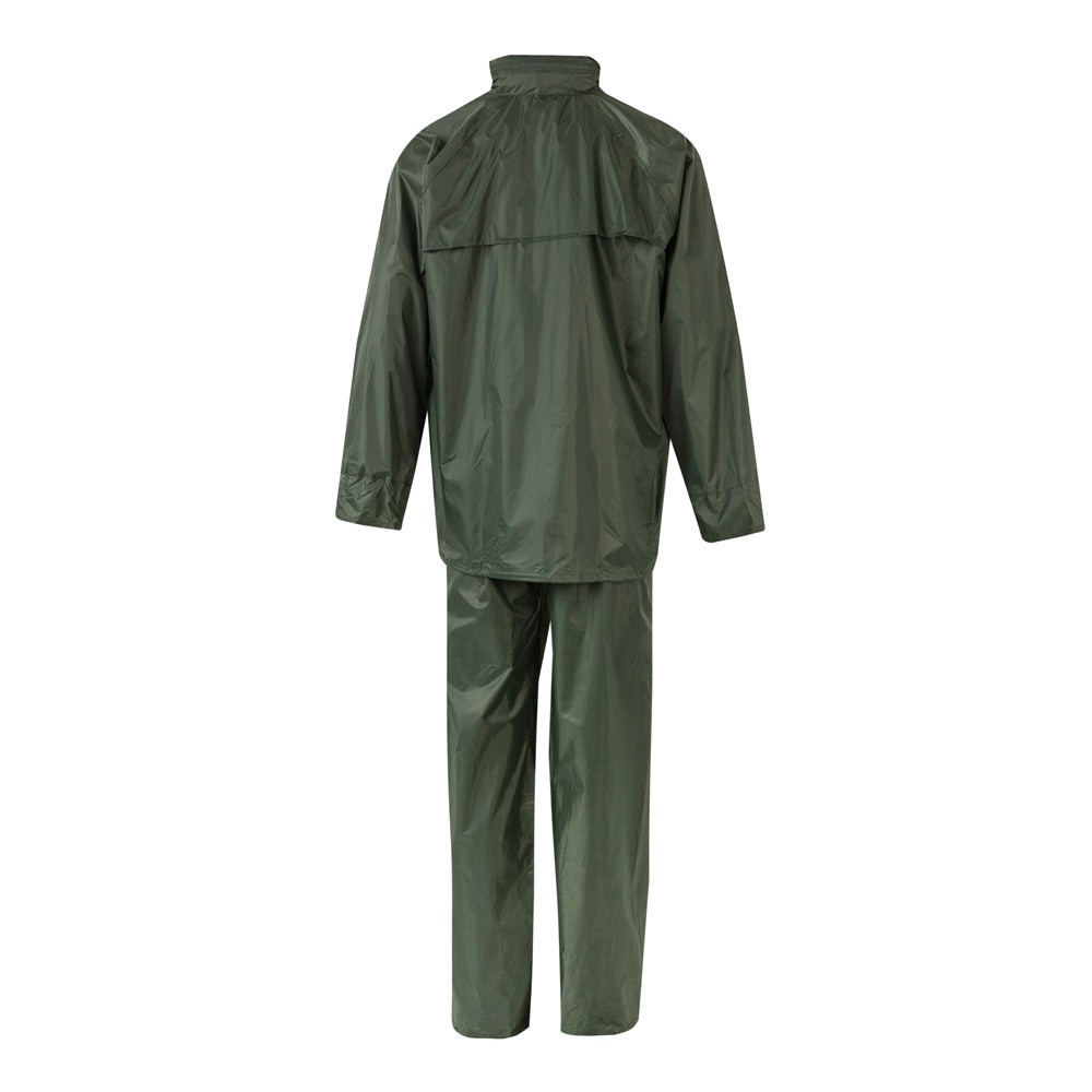 Regenanzug (225g/m²), zweiteilig aus Polyester (100%) mit PVC-Beschichtung | VL Sedna – Grün, Ansicht 2