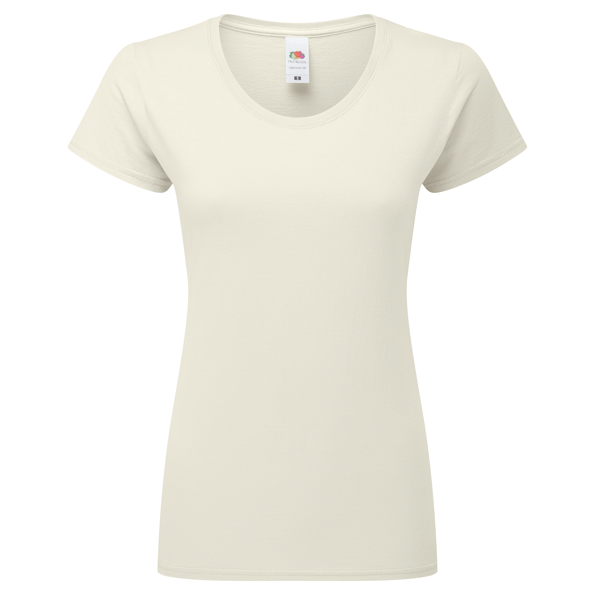 Fruit of the Loom Damen Iconic 195 T-Shirt in Natur
