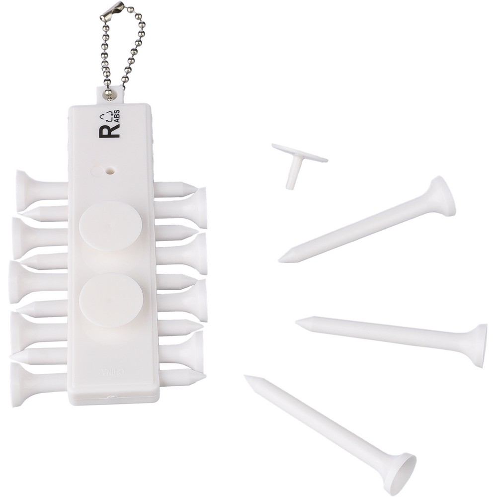 Golf-Tee-Set, 12 Stück in Weiß