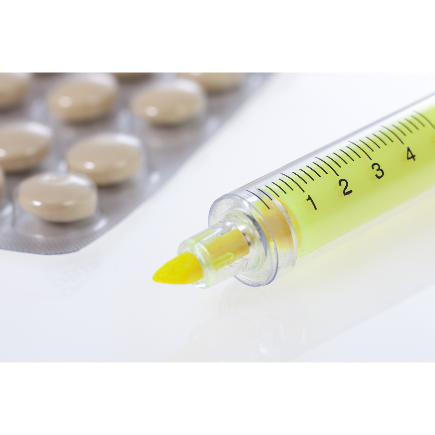 Textmarker "Spritze" in Gelb, Ansicht 4