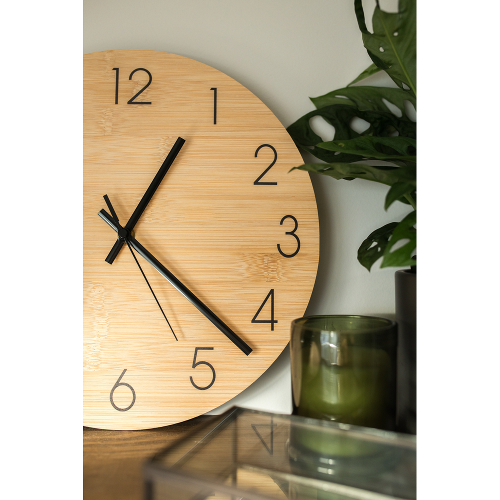 Wanduhr aus Bambus | Imani in Holz, Ansicht 2