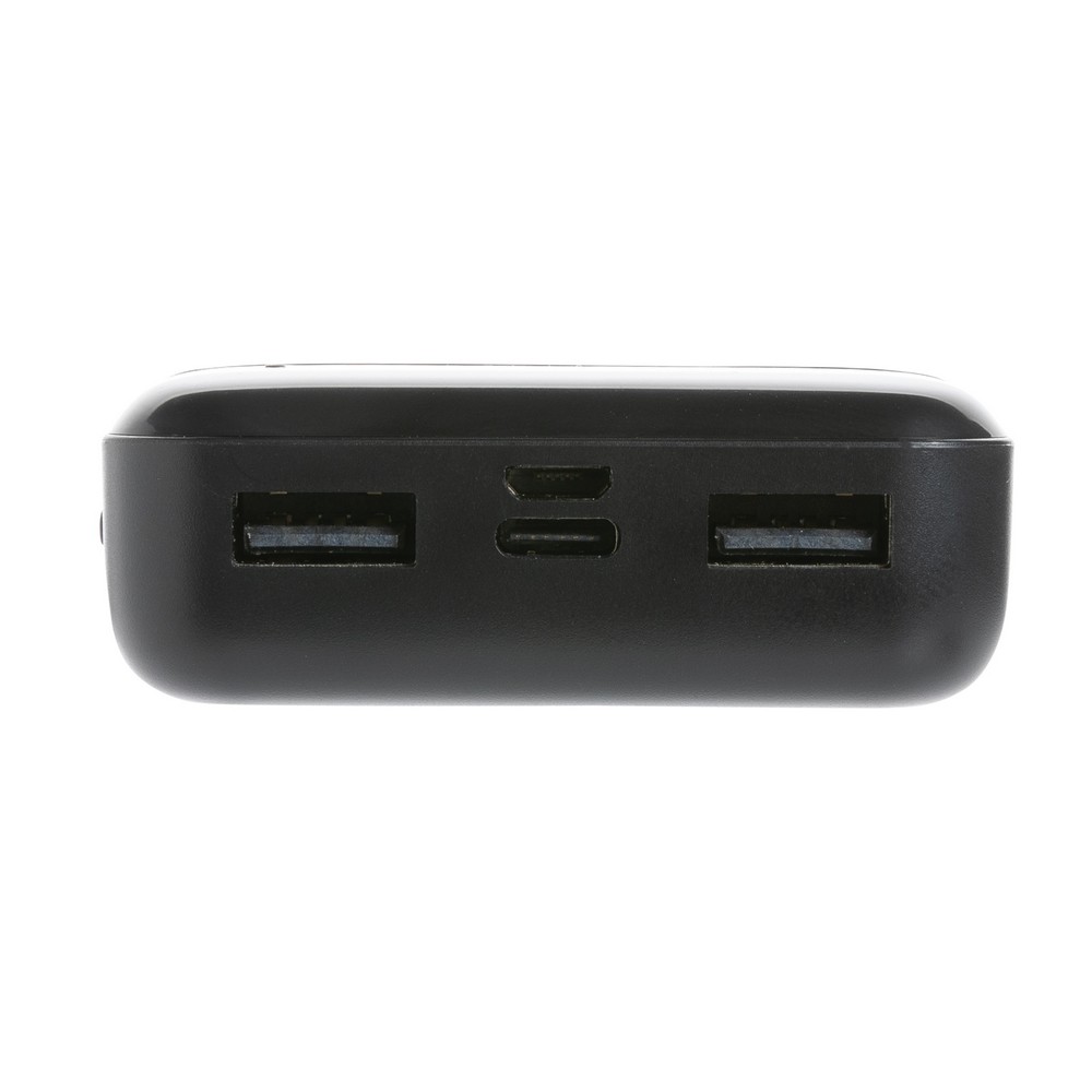 10.000 mAh Powerbank aus RCS Standard recyceltem Kunststoff in Schwarz, Ansicht 5