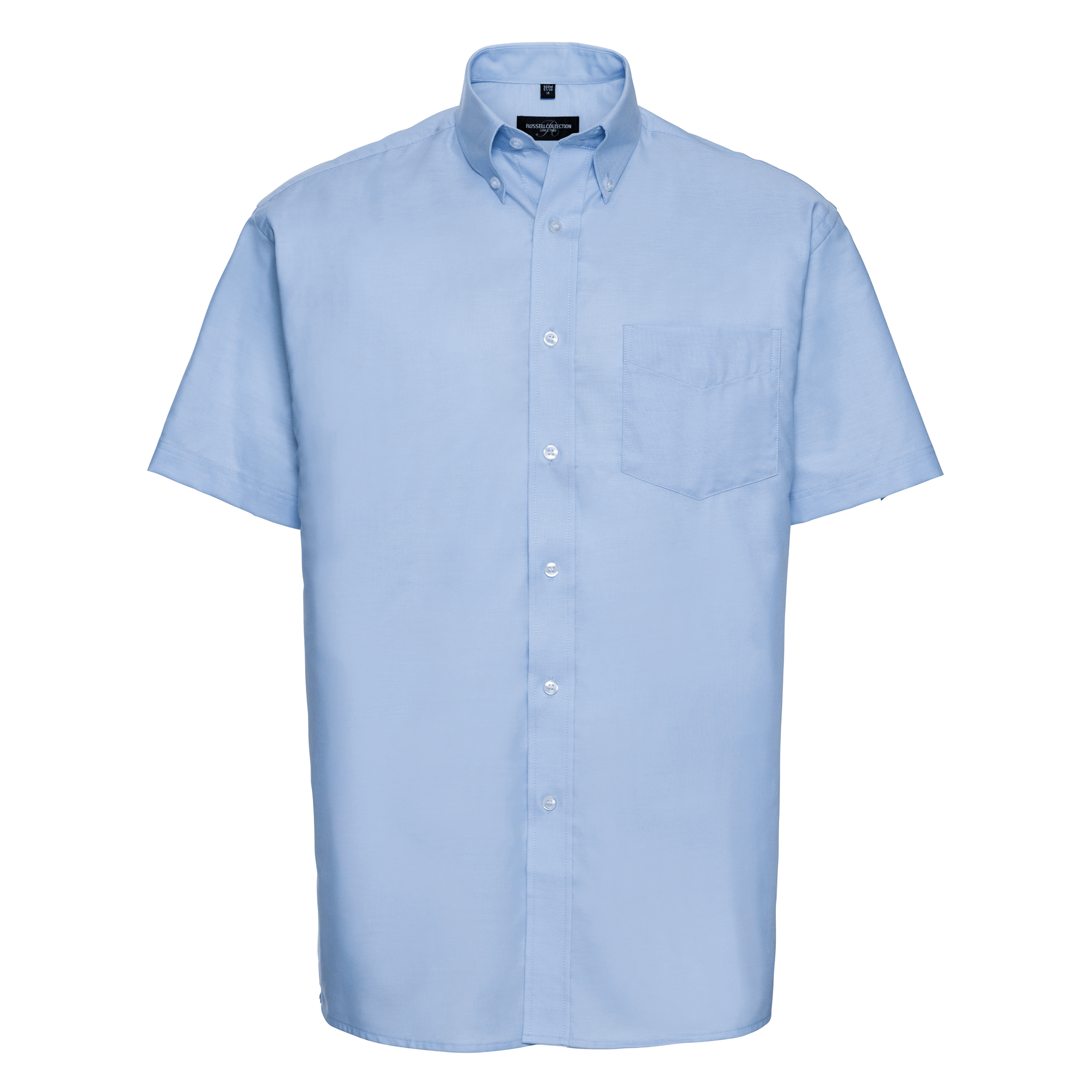 Russell Klassisches Oxford Hemd – Kurzarm in Oxford Blue