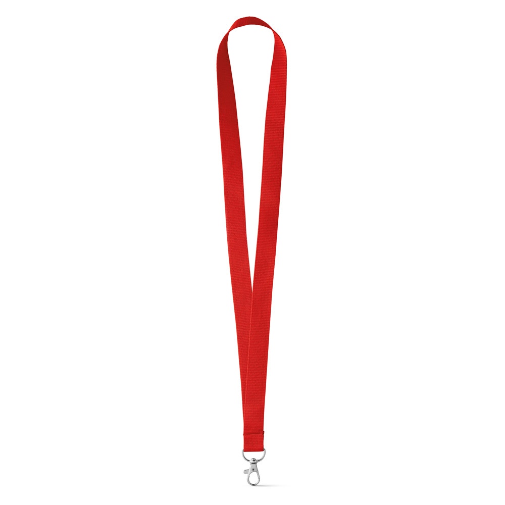 Lanyard aus Polyester mit 20mm Breite | Lariat – Rot, Ansicht 2