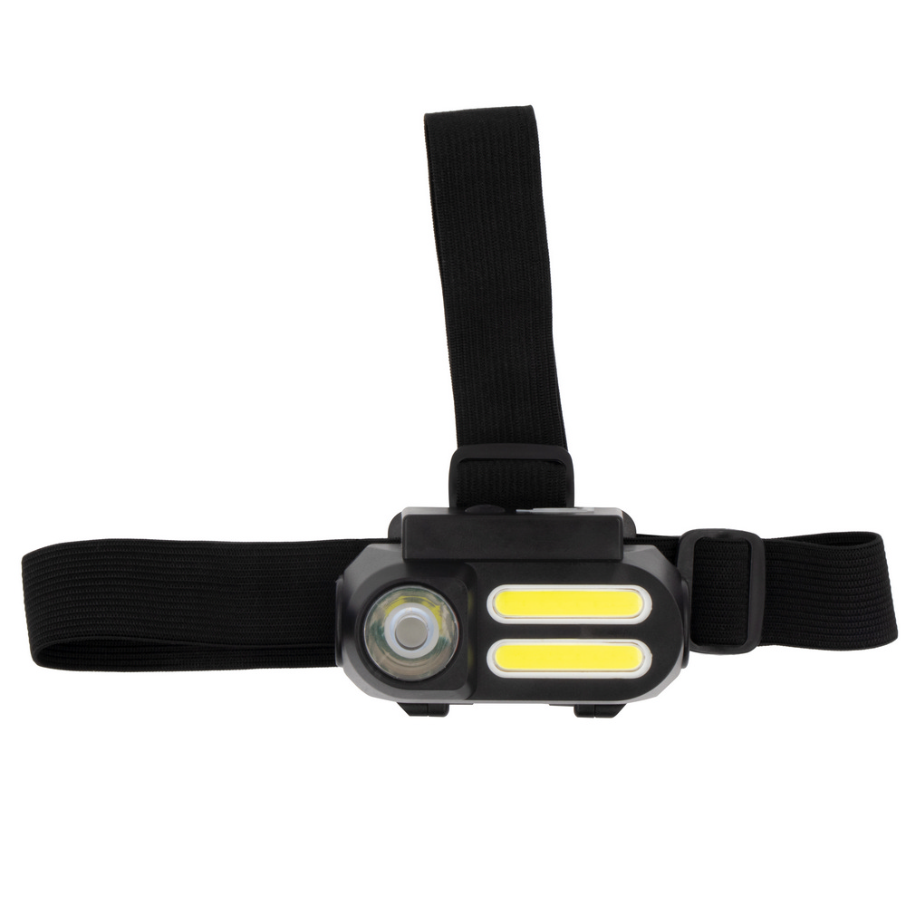Stirnlampe mit LED und COB-Licht | Chad in Schwarz, Ansicht 4
