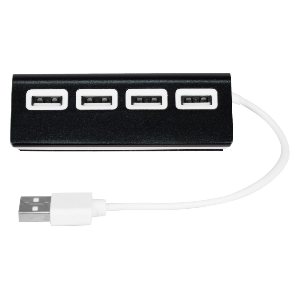 USB-Hub 2.0 | Fletcher in Schwarz, Ansicht 3
