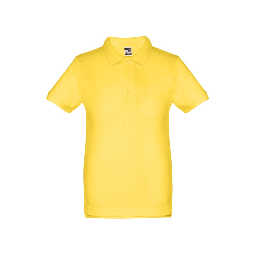 Kurzärmeliges Baumwoll-Poloshirt für Kinder (unisex) | THC Adam Kids – Gelb