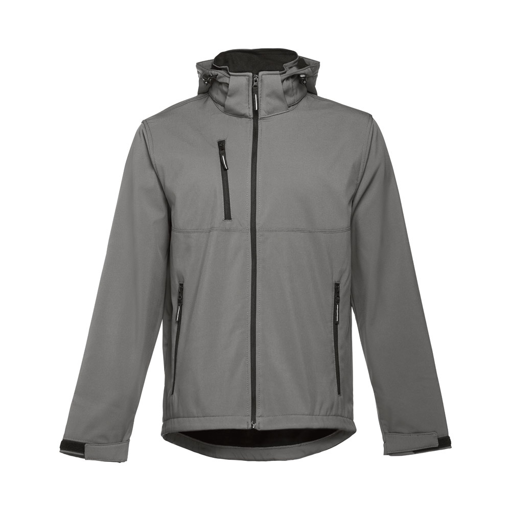 Herren-Softshell-Jacke aus Polyester und Elastan | THC Zagreb – Grau