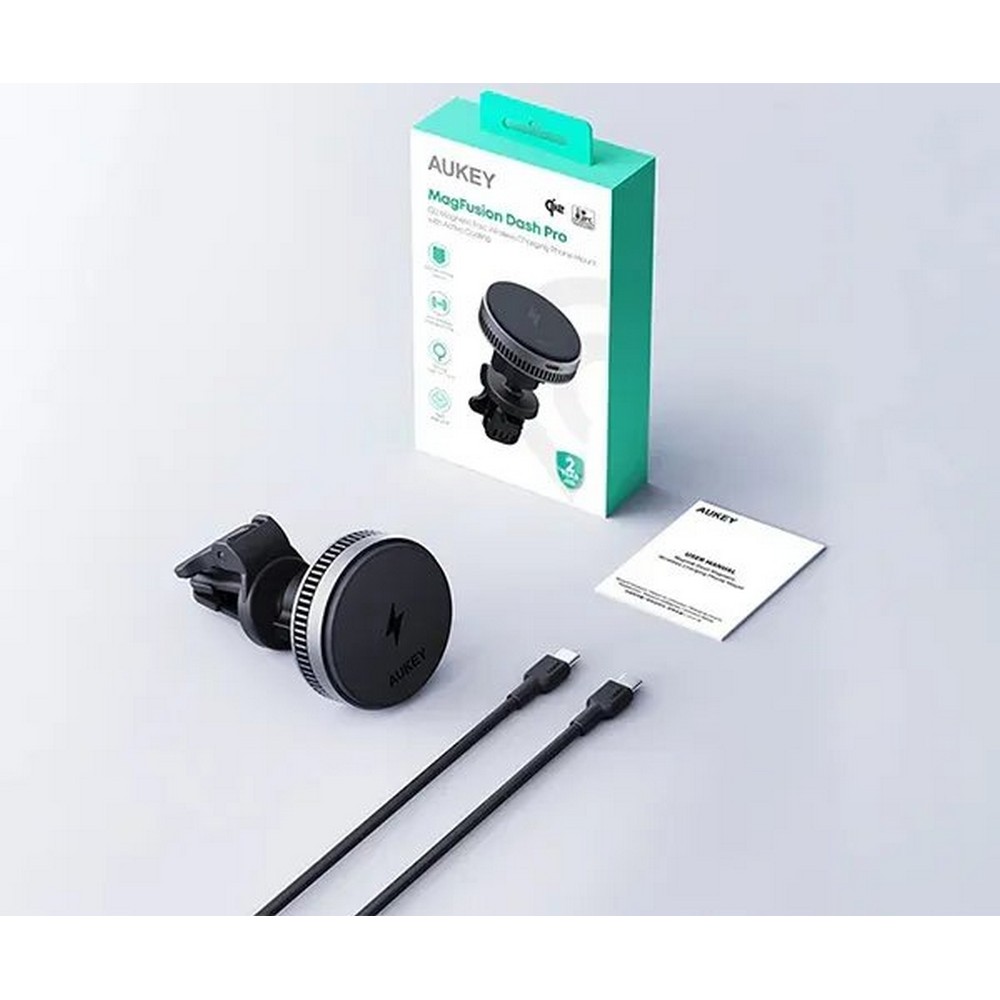 Kfz-Handyhalterung mit kabelloser 15W Ladefunktion, Aukey in Schwarz, Ansicht 12