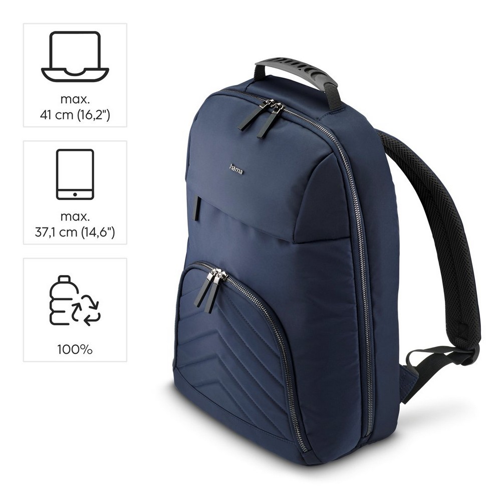 Laptop-Rucksack 16,2" Hama Lightweight Premium in Dunkelblau, Ansicht 4