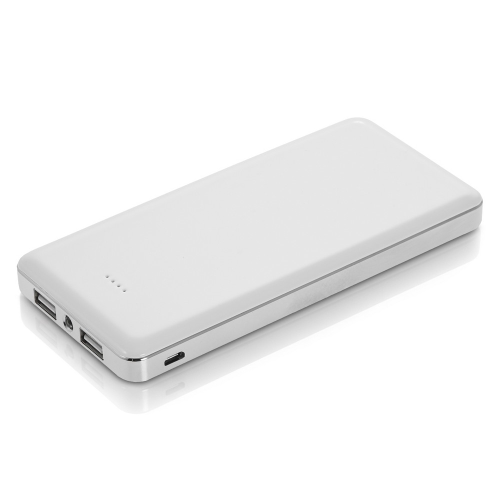 Powerbank 12000 mAh mit LED-Lampe | Sawyer in Weiß
