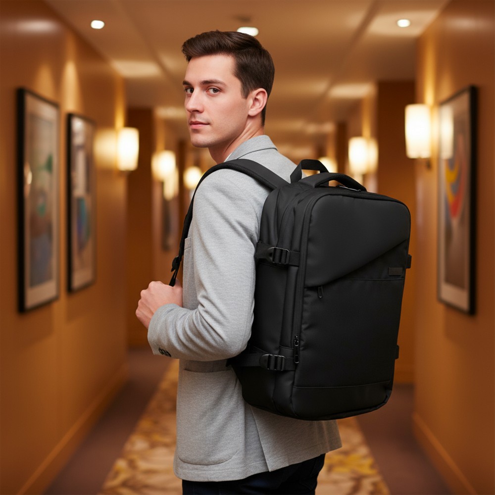 Expandierbarer Rucksack Exclusive Collection | Aicha in Schwarz, Ansicht 11