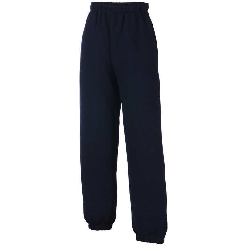 Fruit of the Loom Kinder Classic Elasticated Cuff Jog Pants in Deep Navy